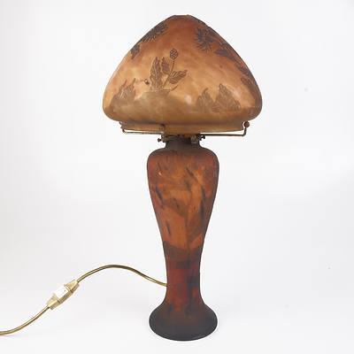 Vintage Reproduction Galle Style Table Lamp