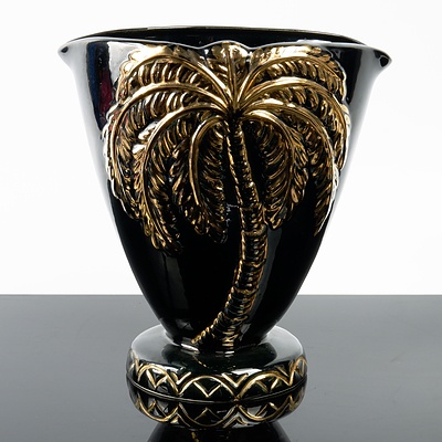 Vintage Kalmar Vase with Palm Tree Motif
