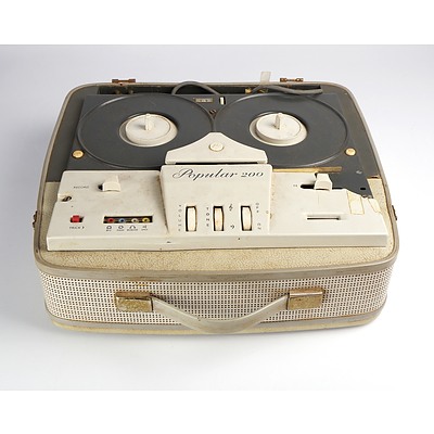 Vintage Popular 200 Portable Reel to Reel Player