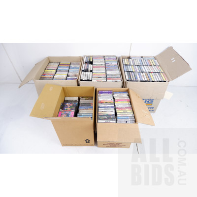 Large Quantity Cassette Tapes Including Pearl Jam, Doobie Brothers and Much More