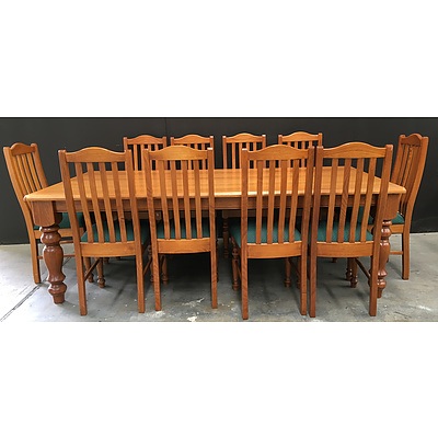 Country Pine Eleven Piece Dining Setting