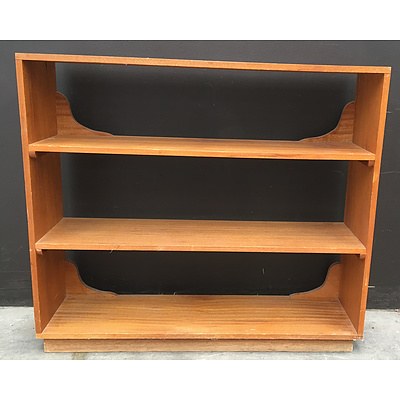Timber bookcase, And Bedside Tables - Lot Of 3