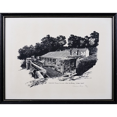 Graham Bruce, Officer's Mess Building, Georges Heights, Lithograph 94/100, 23 x 35 cm