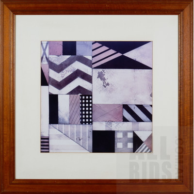 A Contemporary Reproduction Print in Timber Frame, Unsigned 85 x 85cm