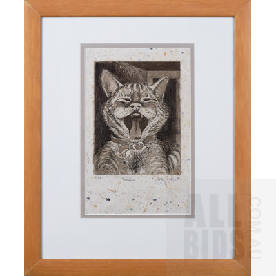 Framed Limited Edition Etching 'Tabitha', 13/17 - Signed Lower Right 1994