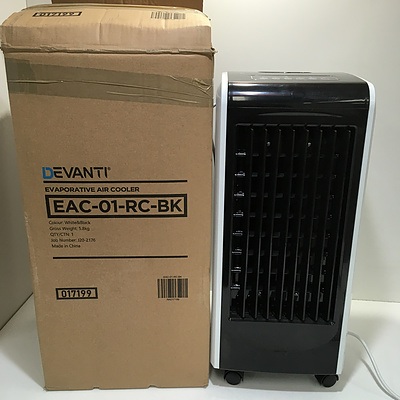 Devanti Evaporative Air Cooler (EAC-01-RC-BK)