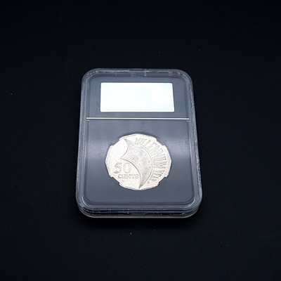 200 Fat Letters Fifty Cent Piece in APCGS case
