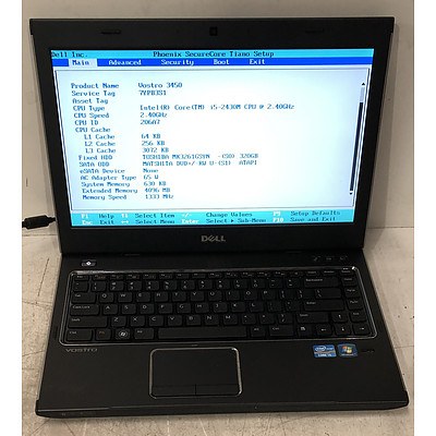 Dell Vostro 3450 Intel Core i5 (2430M) 2.40GHz CPU 14-Inch Laptop