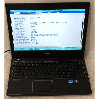 Dell Vostro 3450 Intel Core i5 (2410M) 2.30GHz CPU 14-Inch Laptop