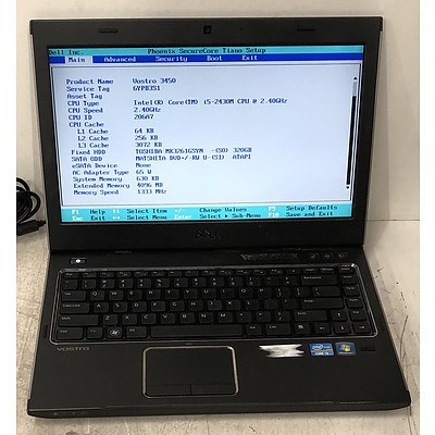 Dell Vostro 3450 Intel Core i5 (2430M) 2.40GHz CPU 14-Inch Laptop