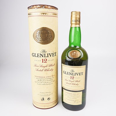 The Glenlivet Aged 12 Years Pure Single Malt Scotch Whiskey - 750ml in Presentation Canister
