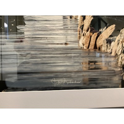 L15 - Framed Moruya Breakwall Huge Surf picture (A0 size) 