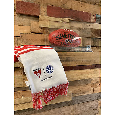 L88 - Signed Sydney Swans AFL Ball and Scarf - with Certificate of Authenticity