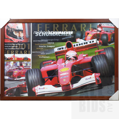 Framed Michael Schumacher 2001 Ferrari Photographic Memorabilia