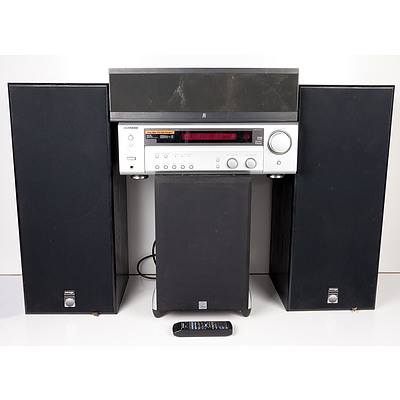 Kenwood KRF-V4080D Surround Sound Receiver Combined with Mirage 460 Speakers, AR Center Speaker and DSE Powered Subwoofer