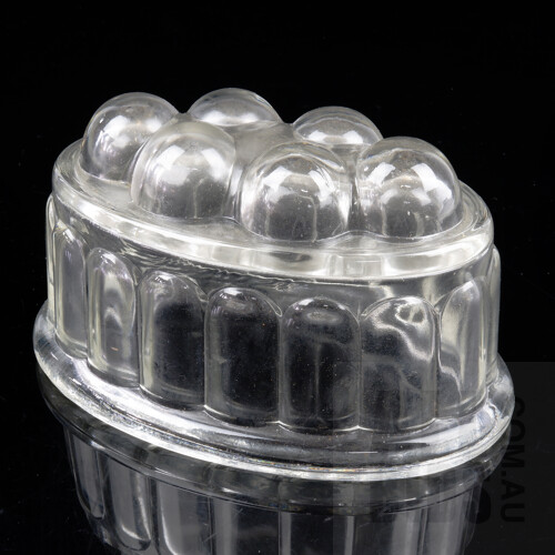 Antique Moulded Glass Jelly Mould