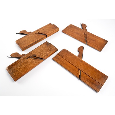Four Various Antique Timber Bodied Profile Planes (4)