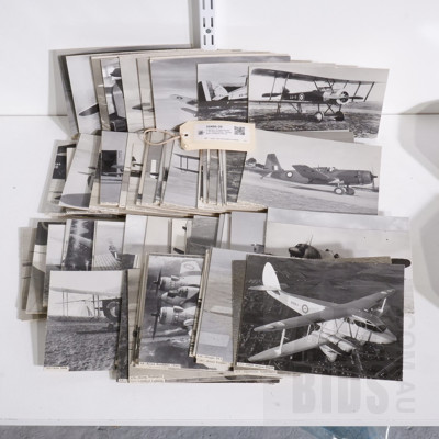 Collection of Approximately  80 Hard Backed  Photographs of Military Aircraft