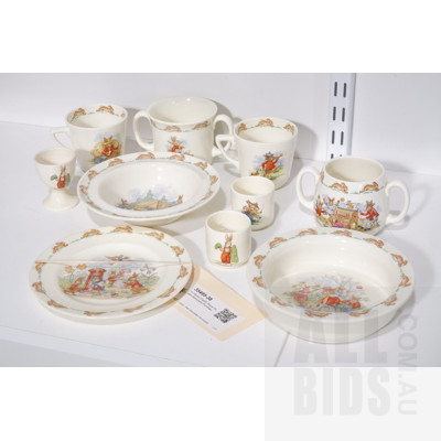 Ten Pieces English Royal Doulton Bunnykins Porcelain