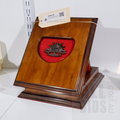 Vintage Australian Army Bespoke Folding Rising Sun Badge Presentation