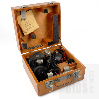 US Airforce Bubble Sextant in Original Wooden Case from Neptune Long Range Maritime Patrol Aircraft