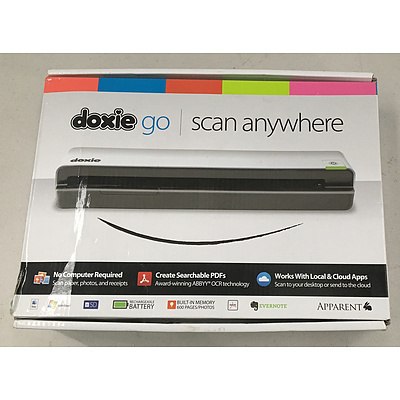 Doxie Go Wifi DX200 A4 USB Powered Handheld Scanner - Lot Of Two