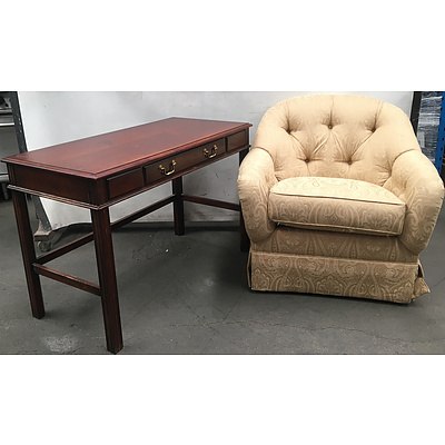 Drexel Heritage Armchair And Writing Desk