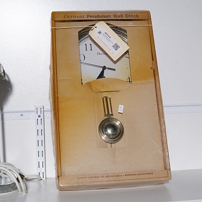 Retro Derwent Pendulum Wall Clock in Original Box