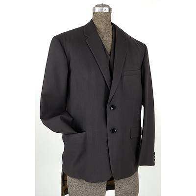 Three Mens Jackets including Italian Wool and a Brown Three Piece Suit