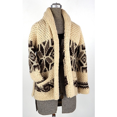 Retro Knitted Wool Patterned Cardigan