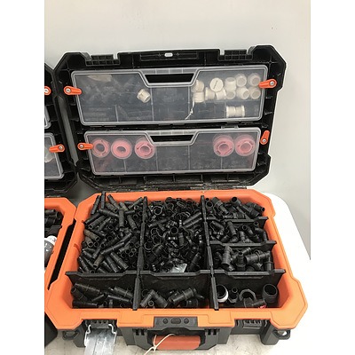 Three Tactix Hard Cases With Assorted Irrigation Hardware