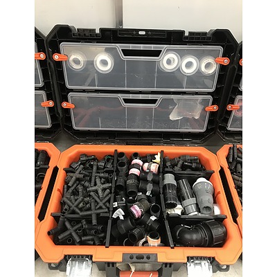 Three Tactix Hard Cases With Assorted Irrigation Hardware