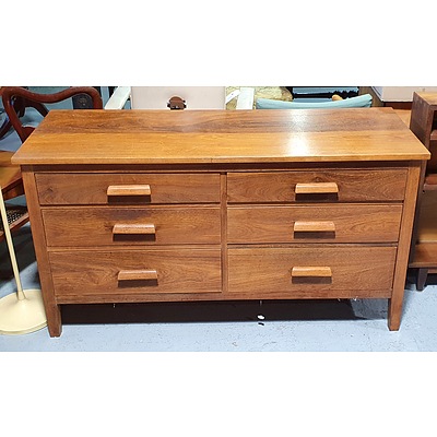 Contemporary Teak Chest of Drawers