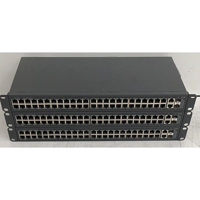 3Com (3CR17334-91) 4210 52-Port Managed Ethernet Switch - Lot of Three