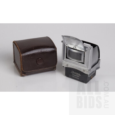 Ihagee Waist Level Finder for Exacta Camera with Original Case and Leitz Wetzlar Contact Camera Film Strip Printer