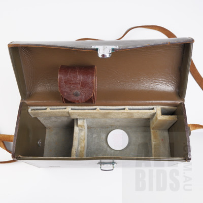 Assortment of Four Vintage Camera and Lens Cases, Including One Leather Case