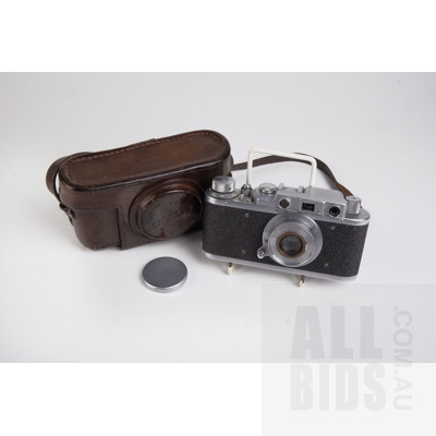 Vintage Russian Film Camera in Original Leather Case