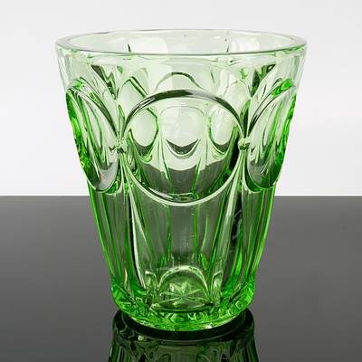 Art Deco Uranium Glass Vase