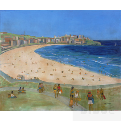 June Hordern, Bondi, Oil on Canvas, 101 x 122 cm