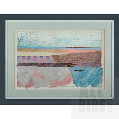 R. Jones, Summer Rainstorm, Mixed Media & Collage on Paper, 77.5 x 115 cm