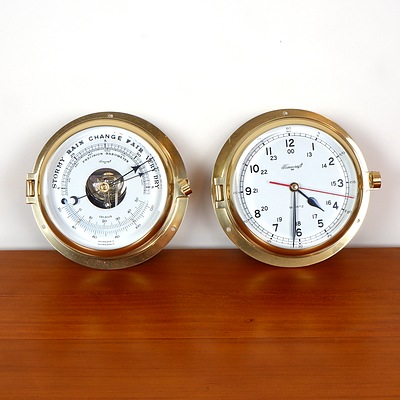 Timecraft Quartz Porthole Clock and Barometer