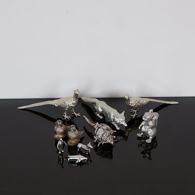 Collection Silver Plated Miniature Animals