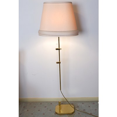 Good Vintage Acrylic and Brass Adjustable Standard Lamp