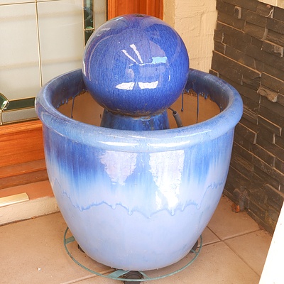 Large Glazed Ceramic Water Feature