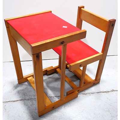 Vintage Small Child's Table and Chair Set