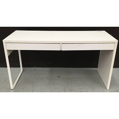 White Laminate Computer Desk - NO BIDS