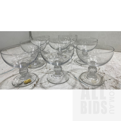 Set Of Crystal Trifle Bowls, Lot Of 8