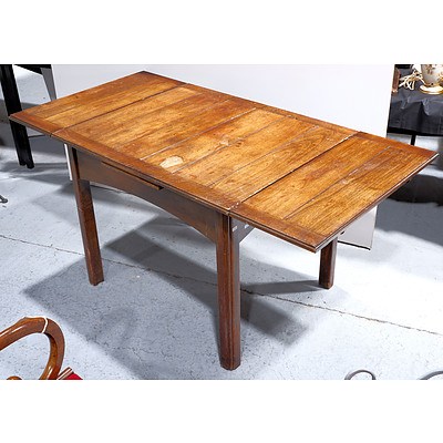 Antique Style Dining Table with Slide Out Extensions