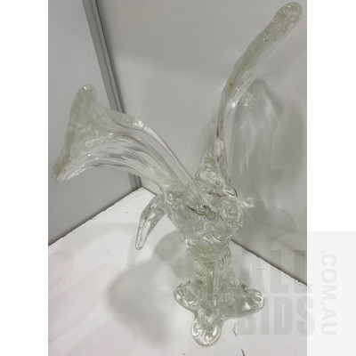 Decorative Glassware and Glass Bird Sculpture