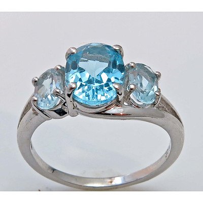 Sterling Silver Natural Topaz Ring
